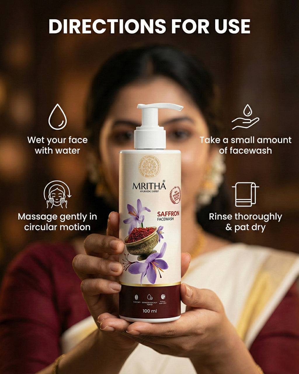 Mritha Vedic Saffron Facewash