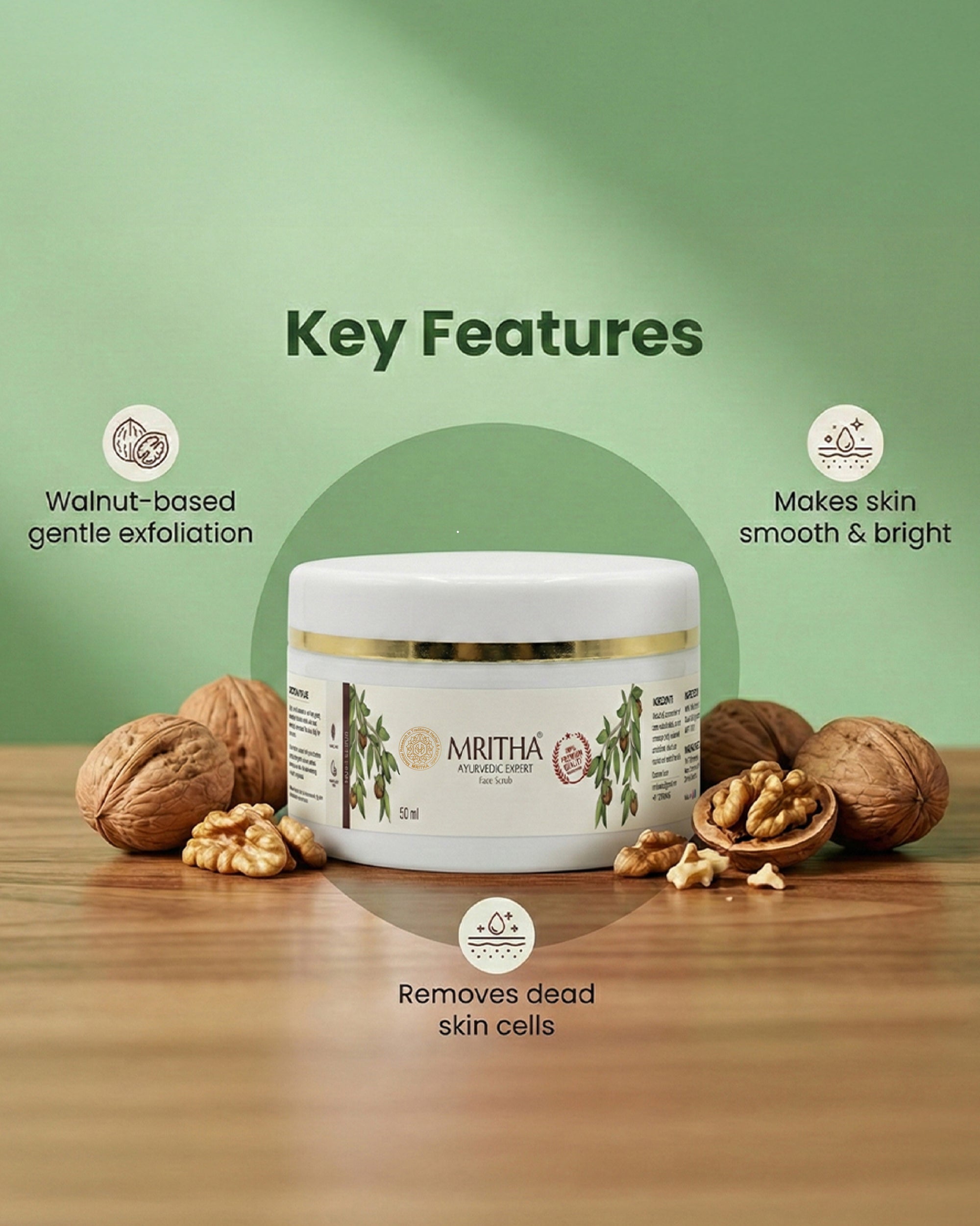 Mritha Vedic - Walnut Face Scrub
