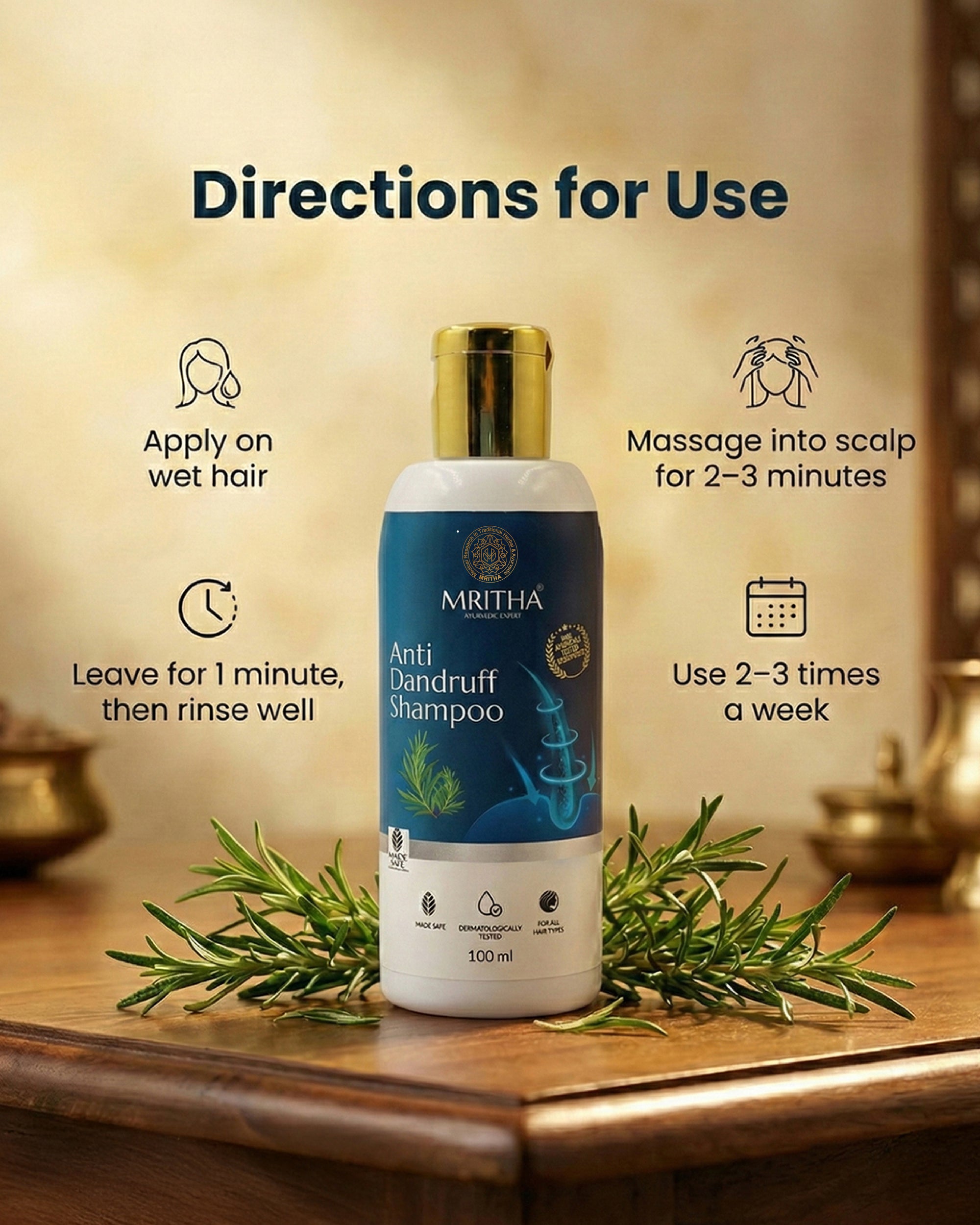 Mritha Vedic - Anti-Dandruff Shampoo