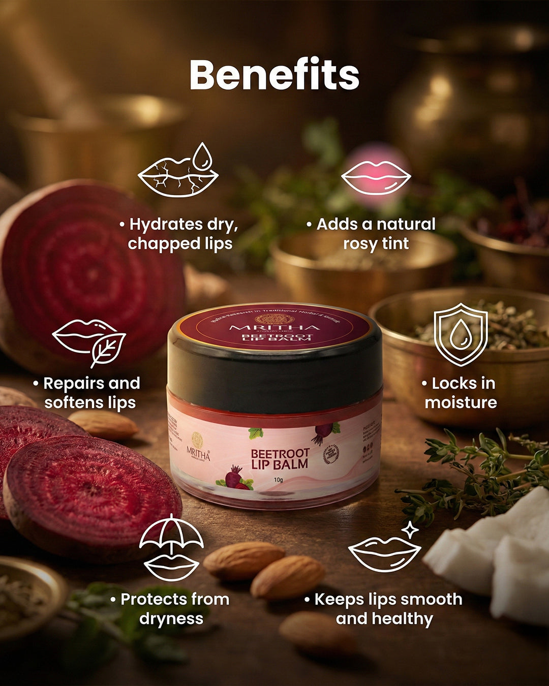 Mritha Vedic - Beetroot Lip Balm